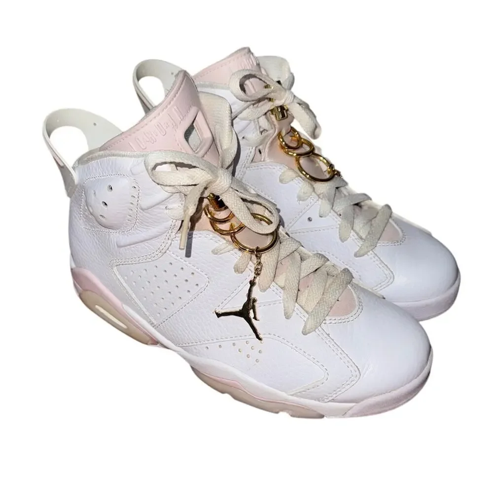 Nike Air Jordan Women’s 6 Retro Gold Hoops DH9696-100 Size 8